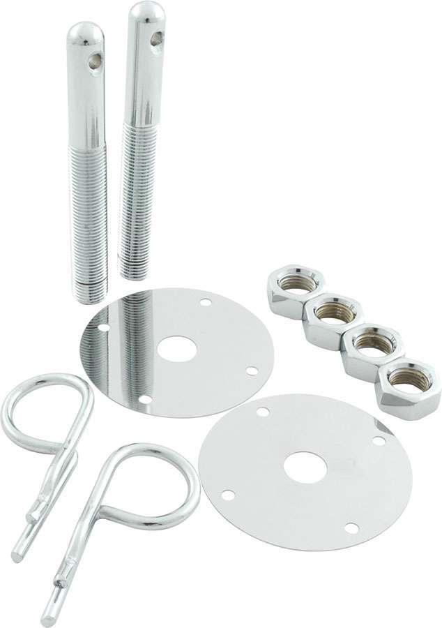 AllStar Performance ALL18514 - Steel Hood Pin Kit w/ 5/32in Hairpin Clips