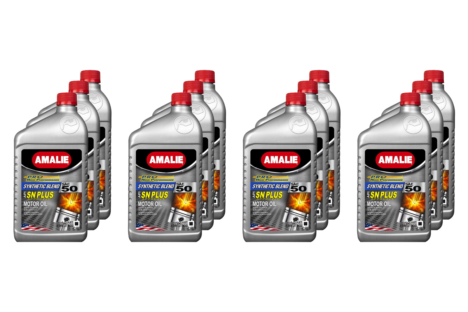 Amalie 160-65656-56 - PRO High Perf Syn Blend Oil 50W Case 12 x 1Qt