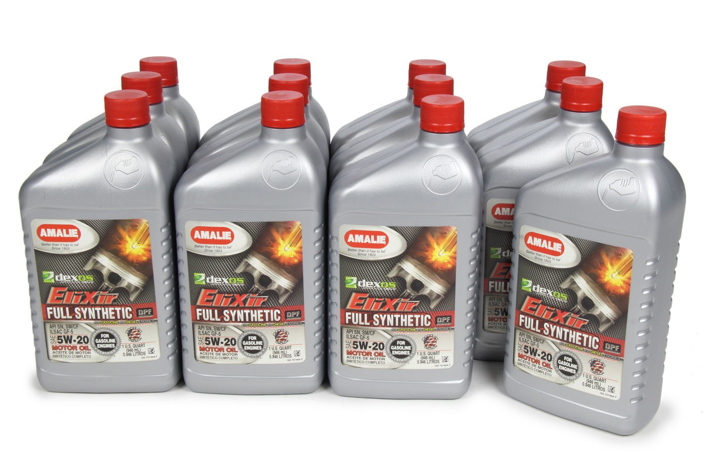 Amalie 160-75746-56 - Elixir Full Synthetic 5w20 Dexos1 Case 12x1 Qt