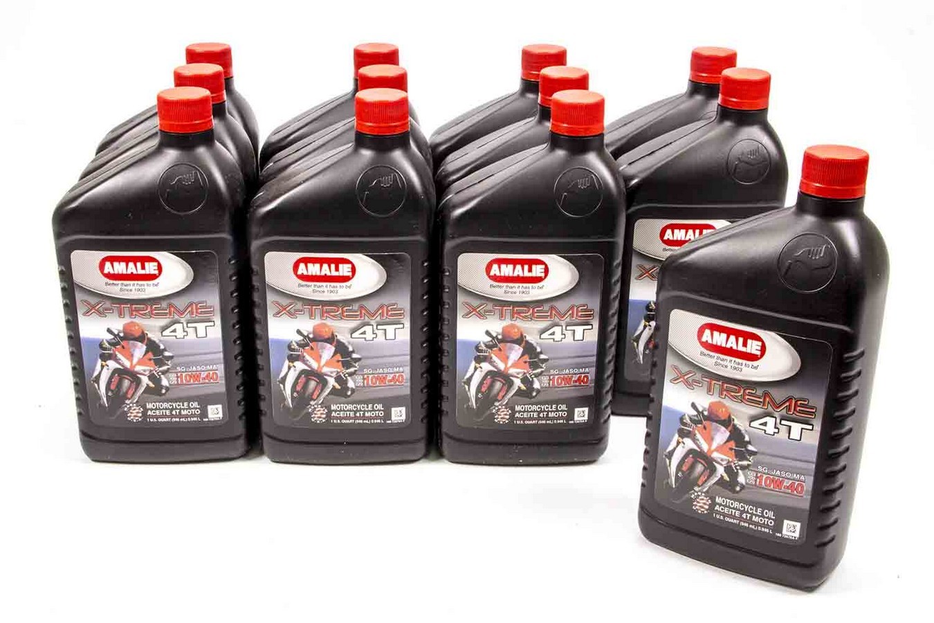 Amalie 160-72676-56 - X-treme 4T SG Motorcycle Oil 10w40 Case 12x1Qt