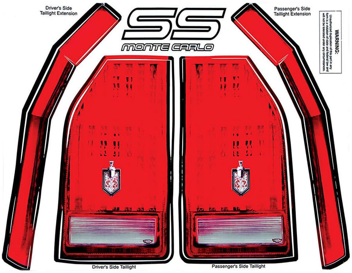 AllStar Performance ALL23017 - M/C SS Tail Decal Kit 1983-88