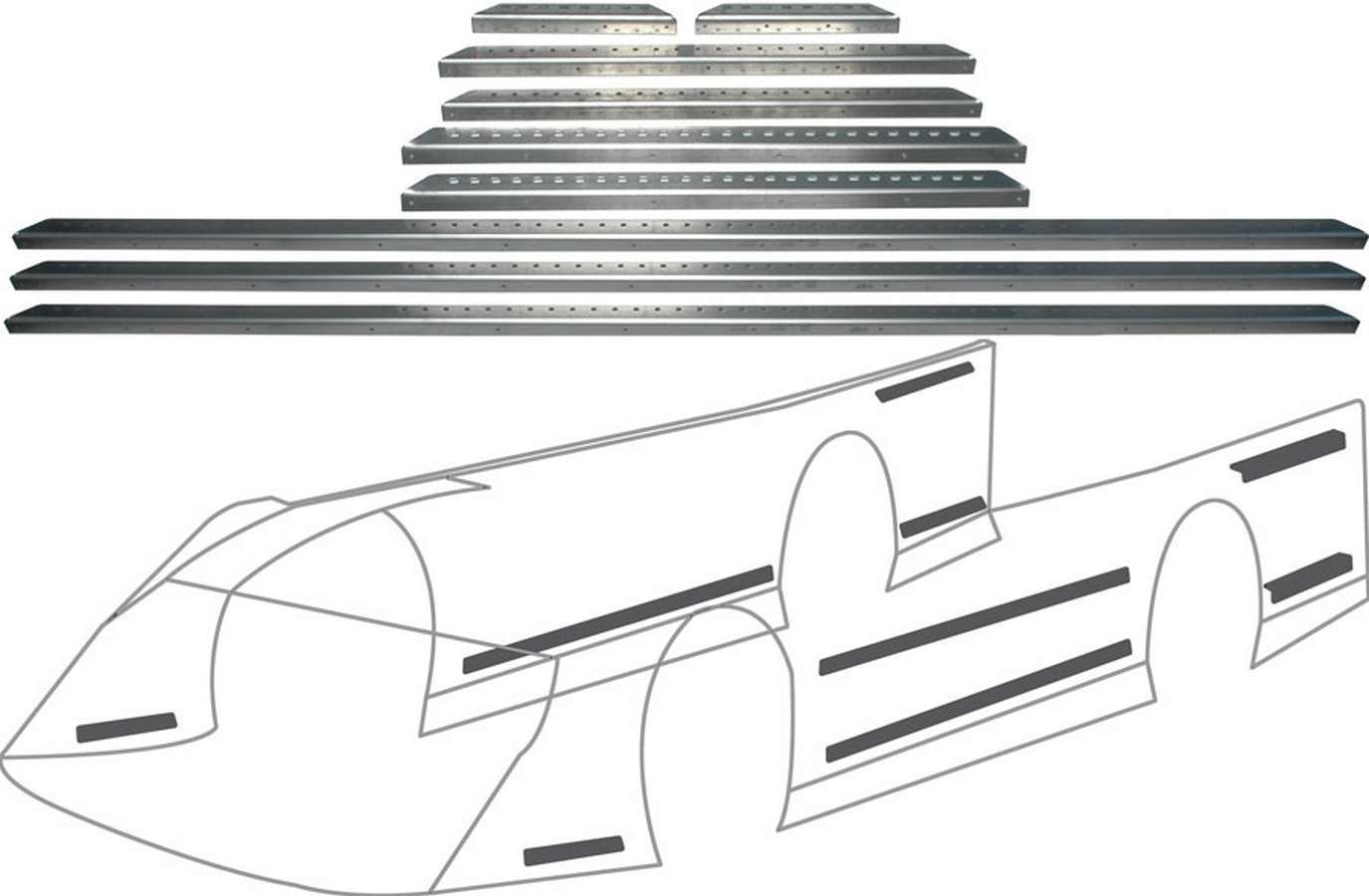 AllStar Performance ALL23105 - LM Alum Body Brace Kit