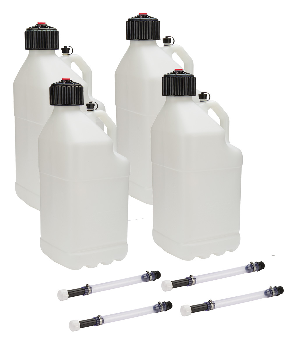 AllStar Performance ALL40120-4 - Utility Jug 5 Gal w/ Filler Hose Clear 4pk AllStar Performance ALL40120-4 - Utility Jug 5 Gal w/ Filler Hose Clear 4pk