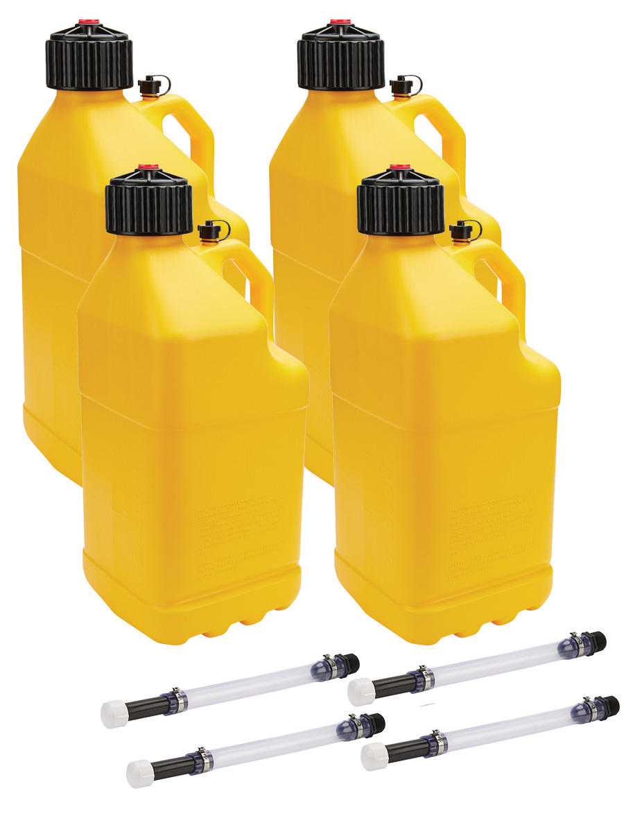 AllStar Performance ALL40123-4 - Utility Jug 5 Gal w/ Filler Hose Yellow 4pk AllStar Performance ALL40123-4 - Utility Jug 5 Gal w/ Filler Hose Yellow 4pk