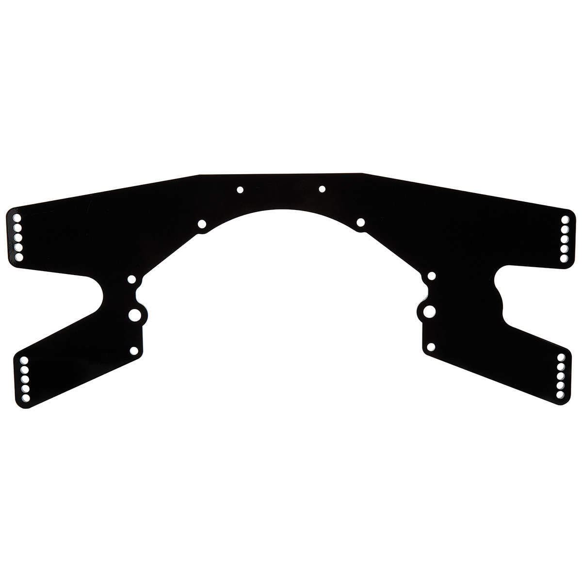 AllStar Performance ALL38132 - Motor Plate - Mid - 0.625 in Offset - 0.25 in Thick - Aluminum - Black Powder Coat - Small Block Chevy - Each