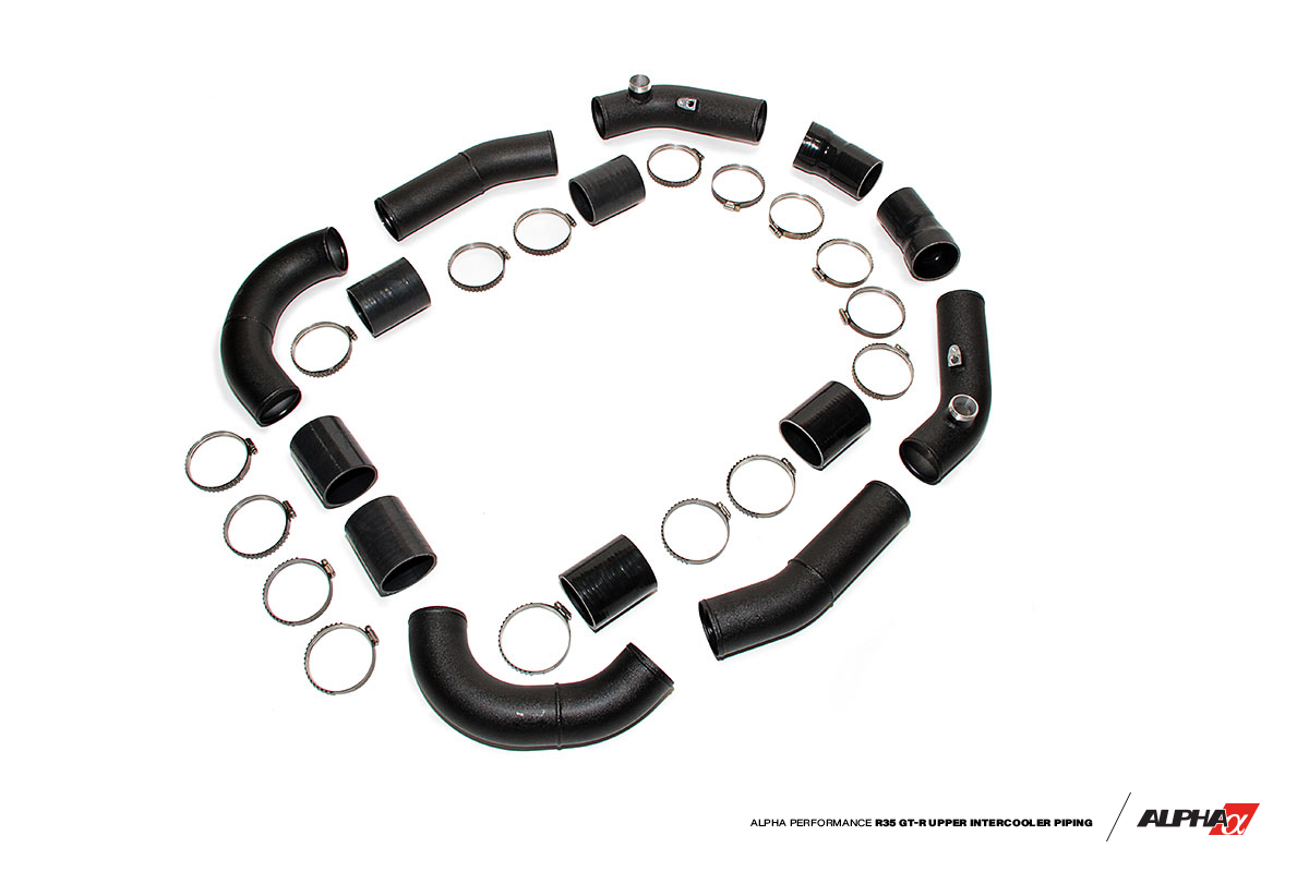 AMS ALP.07.09.0009-1 - Alpha Performance R35 GT-R Intercooler Pipe Conversion Kit Alpha IM (Stock TB)