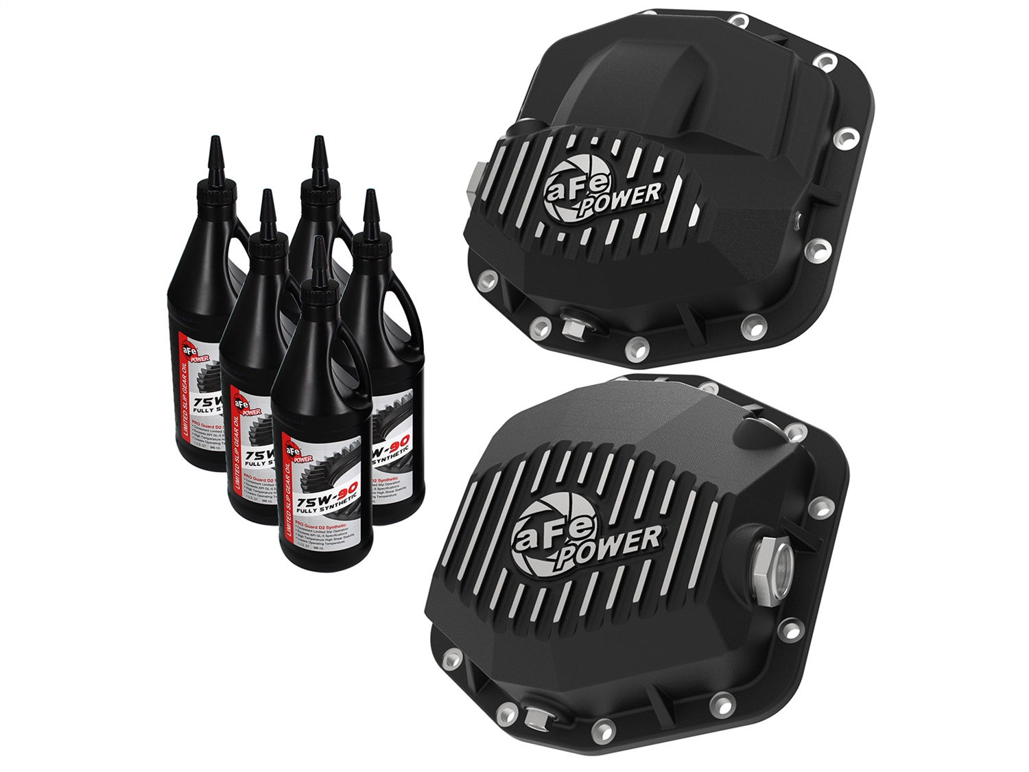 aFe Power 46-7100AB - Pro Series Front and Rear Diff Cover Kit w/ Oil 2018+ Jeep Wrangler (JL) V6 3.6L (Dana M220)