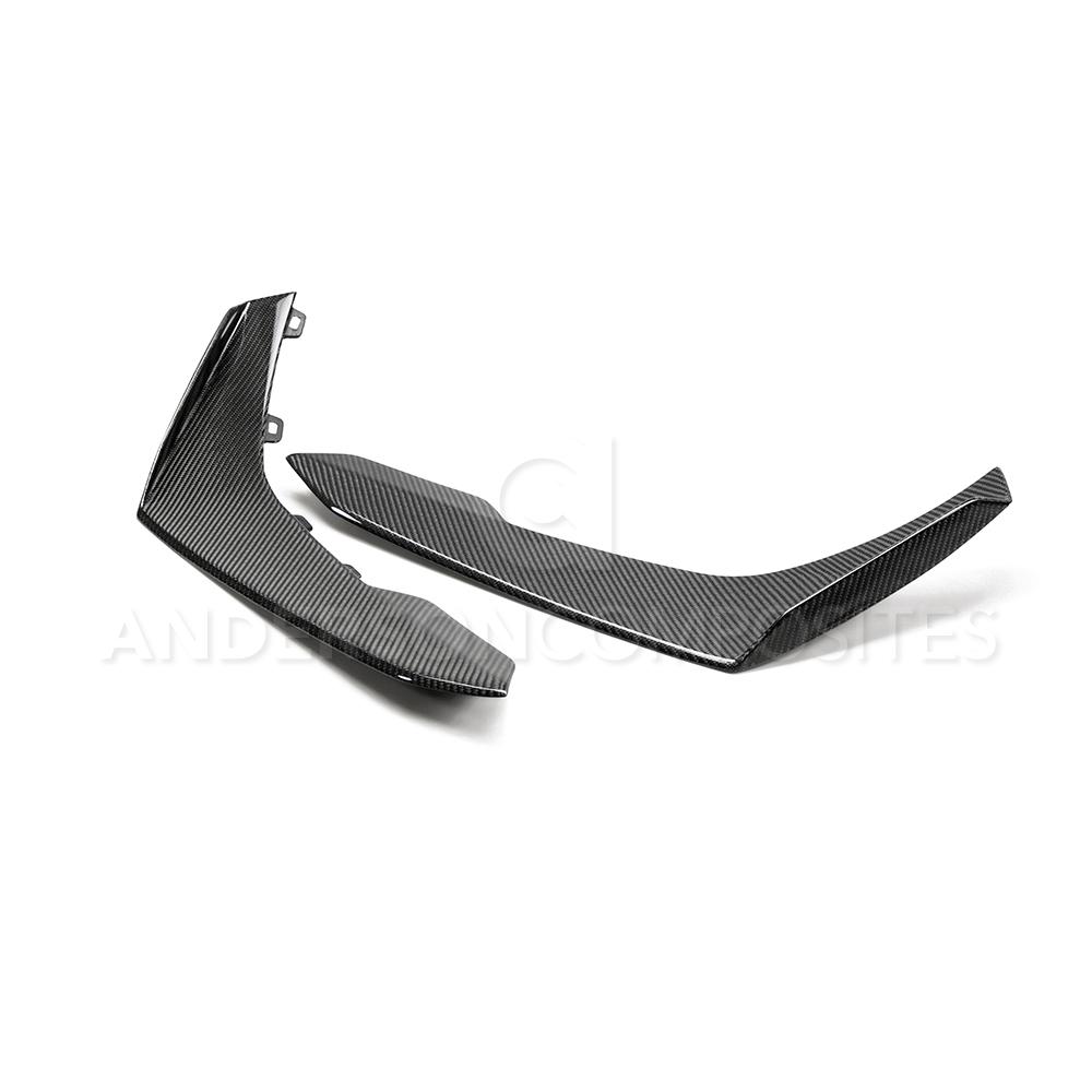 Anderson Composites AC-FBC17CHCAMZL-LE - 17-18 Chevy Camaro ZL1 1LE Type-LE Carbon Fiber Front Bumper Canards