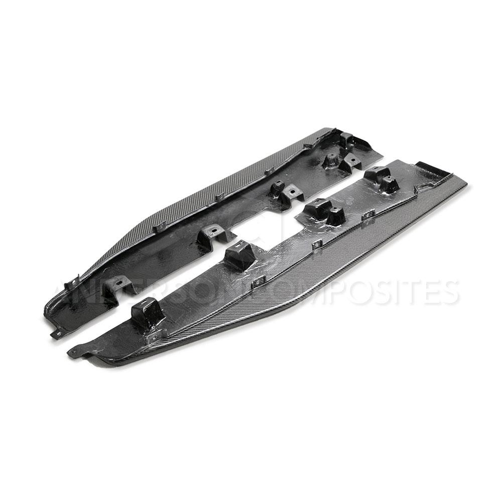 Anderson Composites AC-SX20FDMU500 - 2020 Ford Mustang/Shelby GT500 Carbon Fiber Side Splitters