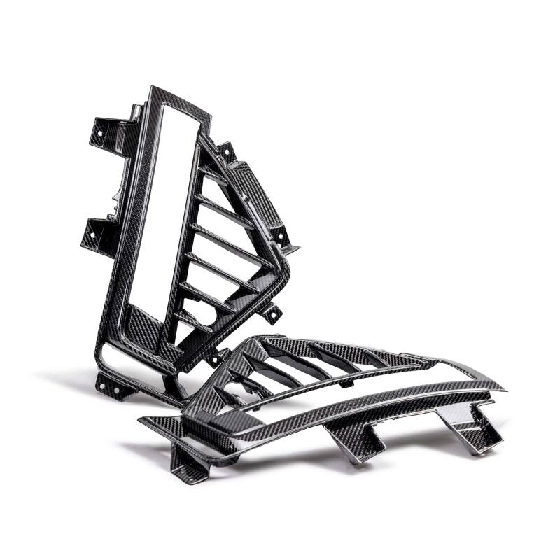 Anderson Composites AC-SV22CT5BW - 22-24 Cadillac CT5 Black Wing Type-OE Carbon Fiber Side Grilles