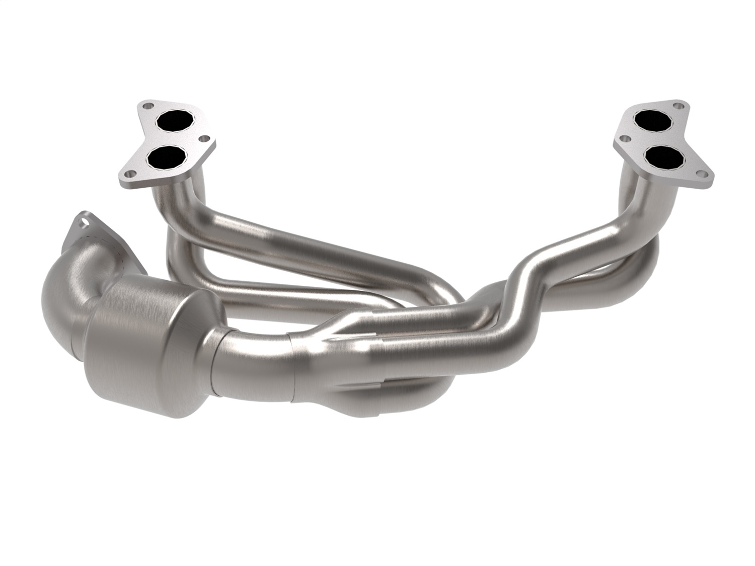 aFe Power 48-36804-HC - Twisted Steel 304 Stainless Steel Header w/ Cat 13-19 Subaru Outback H4-2.4L