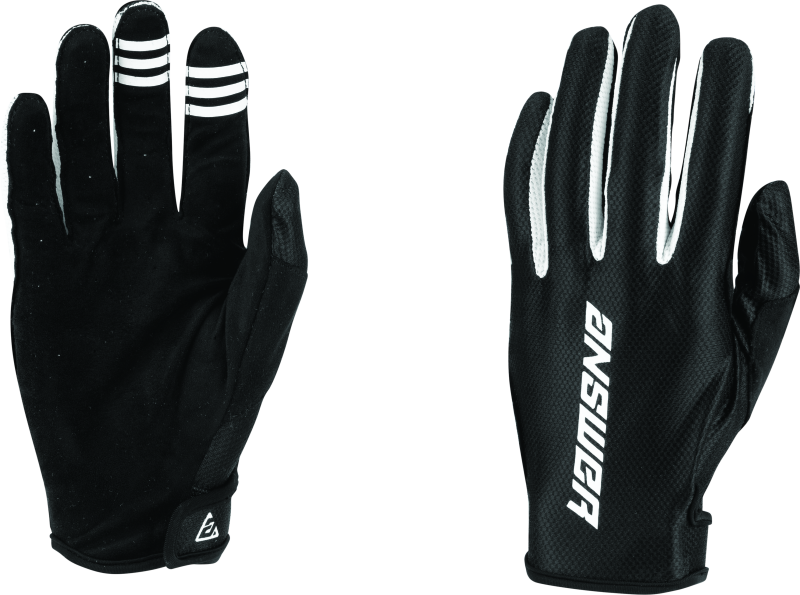 Answer 446567 - Ascent Glove Black/White Youth - Medium