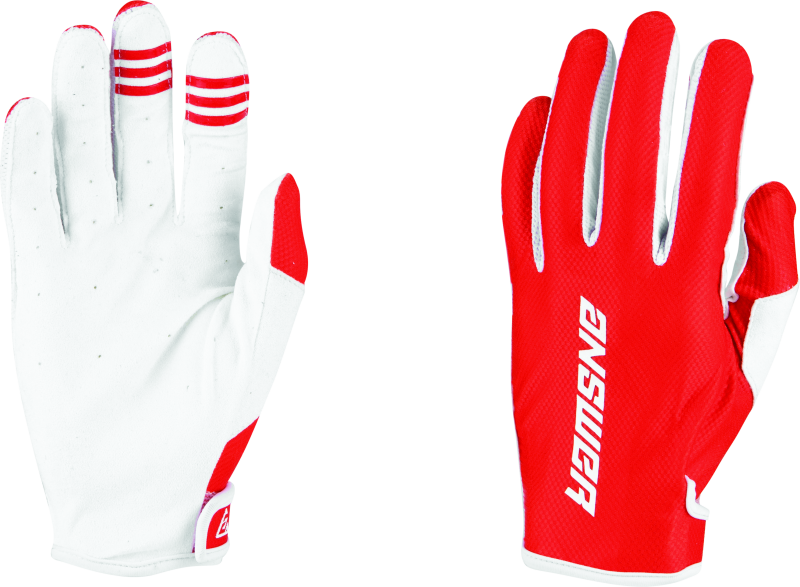 Answer 446572 - Ascent Glove Red/White Youth - Small