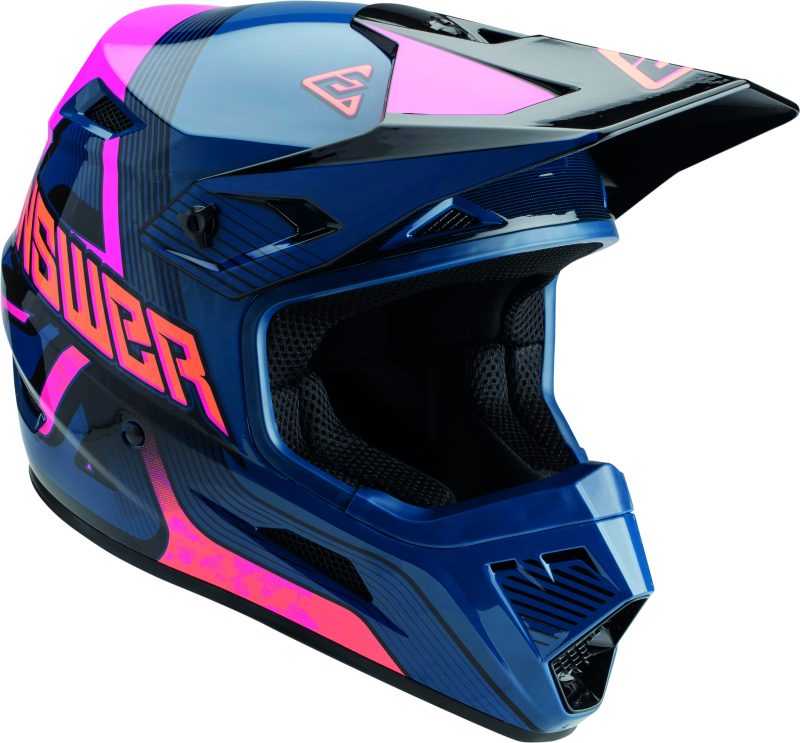 Answer 447776 - AR1 Vendetta Helmet Dark Blue/Rhodamine/Orange Youth - Medium