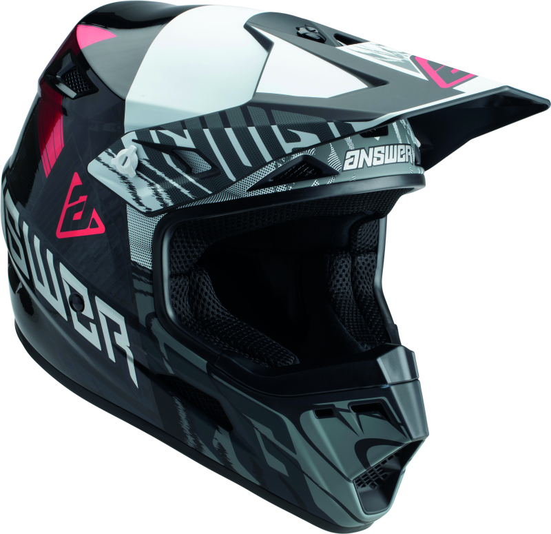Answer 447713 - AR3 Ronin Helmet Black/White/Crimson - XL Answer 447713 - AR3 Ronin Helmet Black/White/Crimson - XL