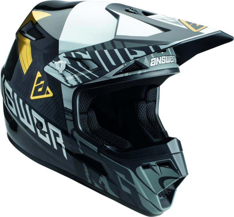 Answer 447707 - AR3 Ronin Helmet Black/White/Gold - XL Answer 447707 - AR3 Ronin Helmet Black/White/Gold - XL