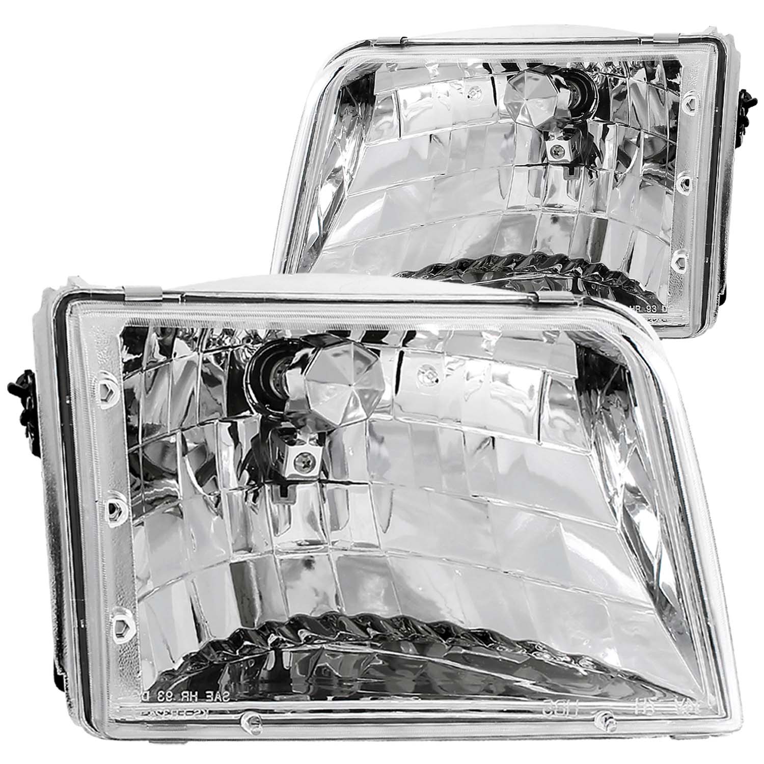 Anzo 111036 - 1993-1997 Ford Ranger Crystal Headlights Chrome Anzo 111036 - 1993-1997 Ford Ranger Crystal Headlights Chrome