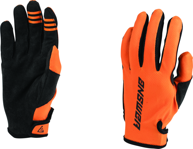 Answer 447855 - 23 Ascent Glove Orange/Black Youth - Medium