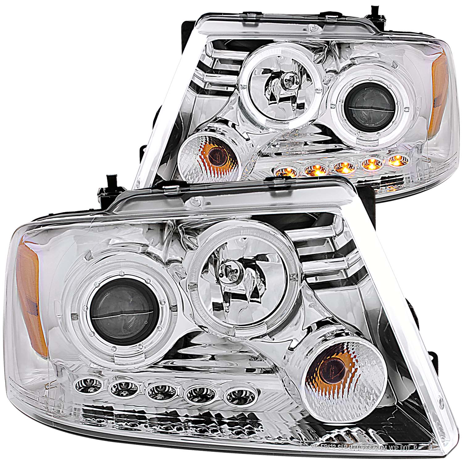 Anzo 111203 - 2004-2008 Ford F-150 Projector Headlights w/ Halo and LED Chrome G2 Anzo 111203 - 2004-2008 Ford F-150 Projector Headlights w/ Halo and LED Chrome G2