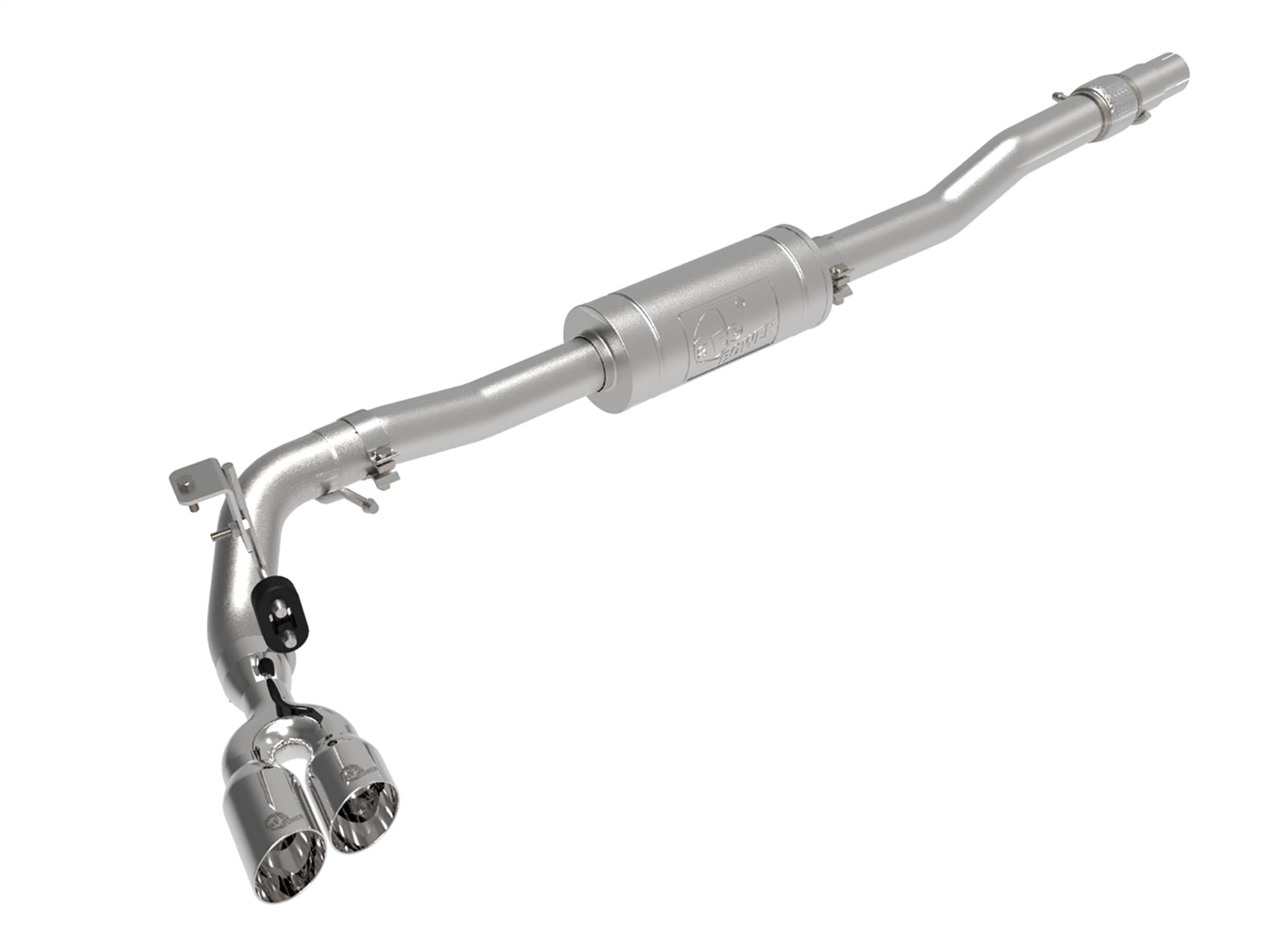 aFe Power 49-33111-P - Rebel Series 3in 304 SS Cat-Back Exhaust Side Exit w/ Polished Tips 19 Ford Ranger L4-2.3L (t)