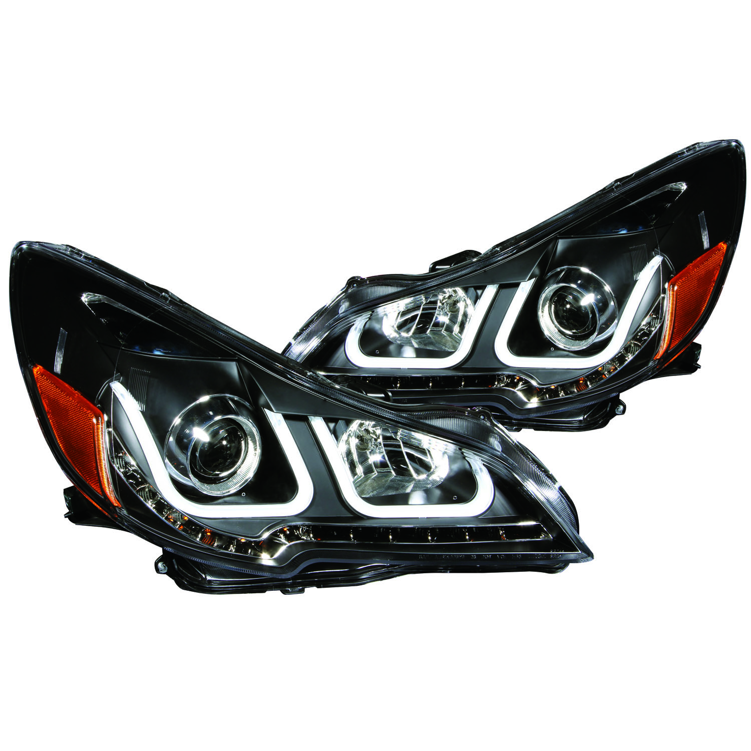 Anzo 111285 - 2010-2014 Subaru Outback Projector Headlights w/ U-Bar Black Anzo 111285 - 2010-2014 Subaru Outback Projector Headlights w/ U-Bar Black
