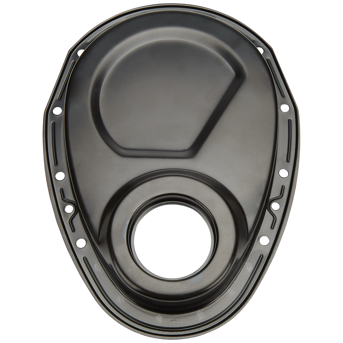 AllStar Performance ALL90010 - Timing Cover - 1-Piece - Steel - Black Paint - Small Block Chevy - Each