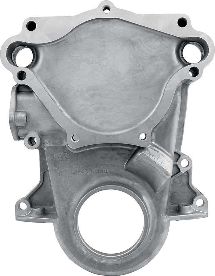 AllStar Performance ALL90028 - Timing Cover - 1-Piece - Timing Marks - Aluminum - Natural - Small Block Mopar - Each