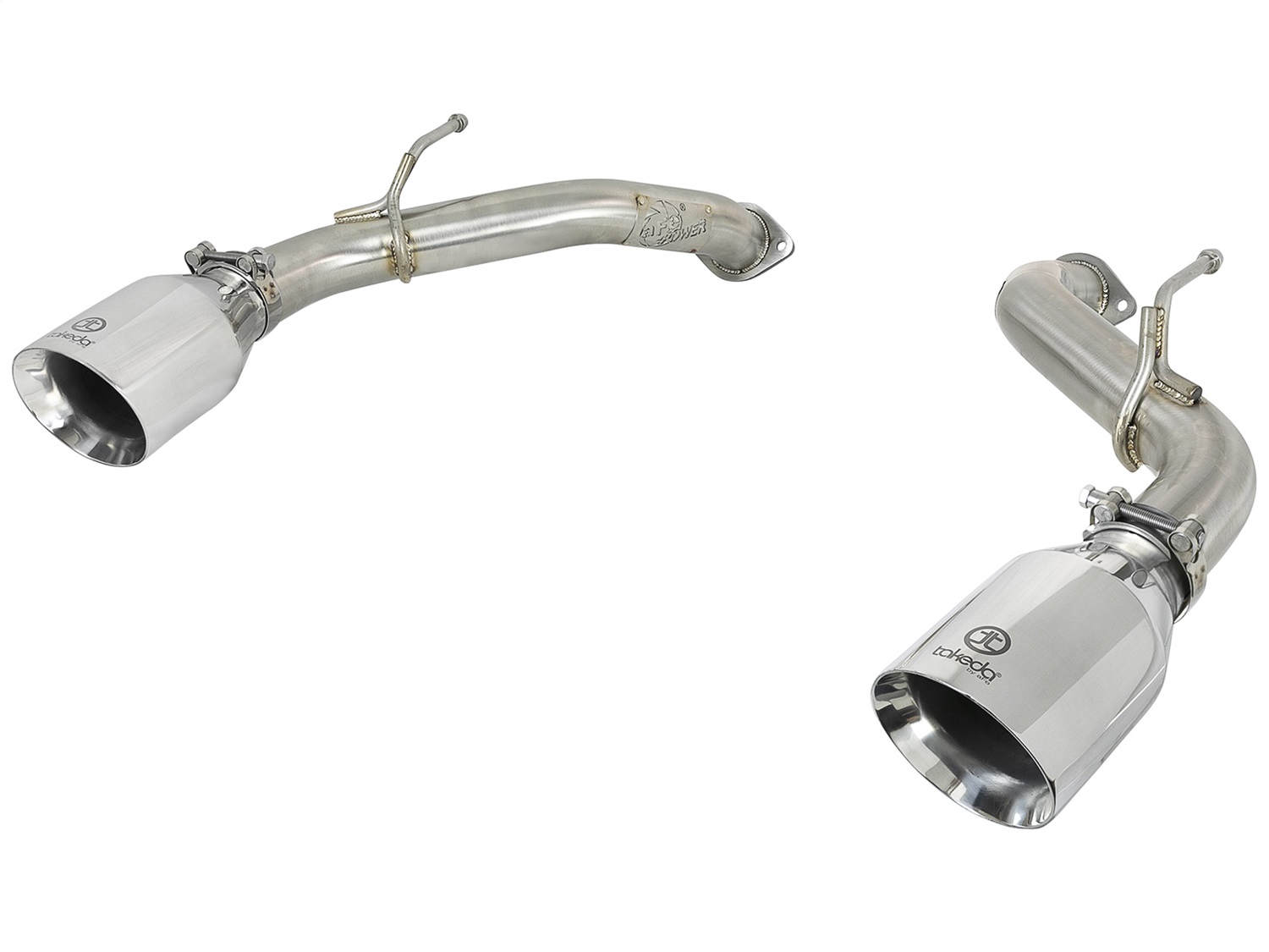 aFe Power 49-36133NM-P - POWER Takeda 2.5in 304 SS Axle-Back Exhaust w/ Polished Tips 17-19 Infiniti Q60 V6-3.0L (tt)