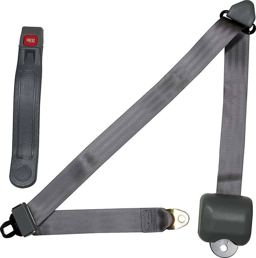 AllStar Performance ALL98116 - Seat Belt Retractable 3pt Gray