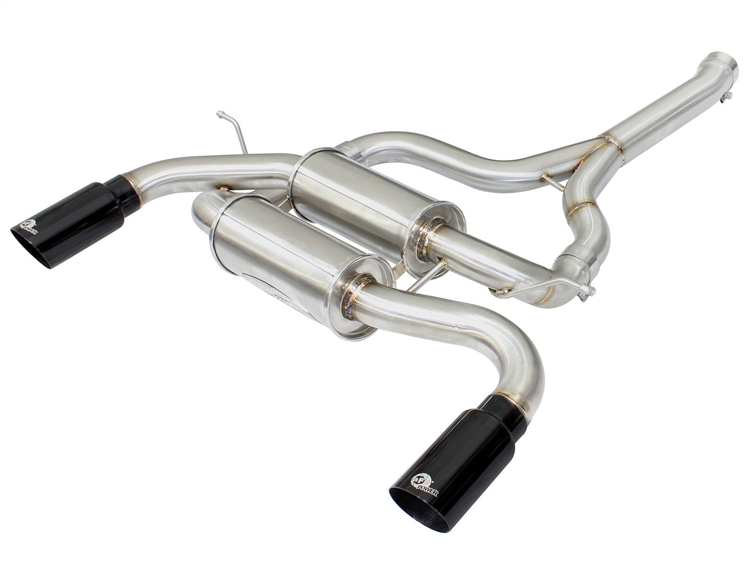 aFe Power 49-36325-B - MACHForce XP SS-304 Black Tip 2.5in Dia Axle Back Exhaust 12-15 BMW 335i (F30) 3.0L (t)