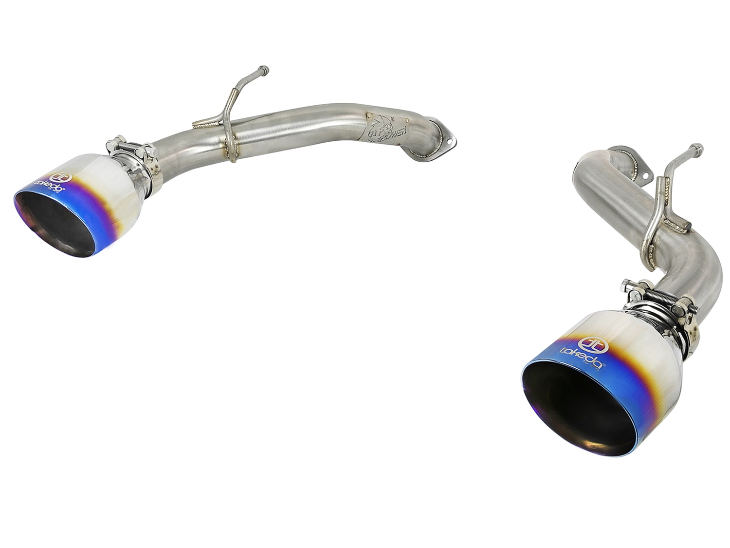 aFe Power 49-36130NM-L - Takeda 2.5in 304 SS Axle-Back Exhaust w/ Blue Flame Tips 16-18 Infiniti Q50 V6-3.0L (tt)