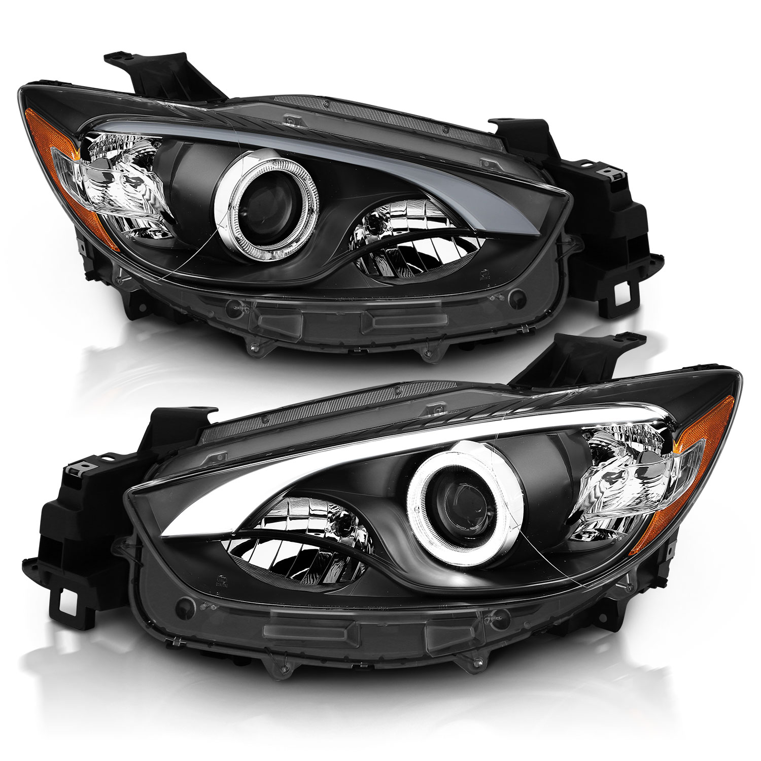 Anzo 121520 - USA - Projector Headlight Set w/Halo 