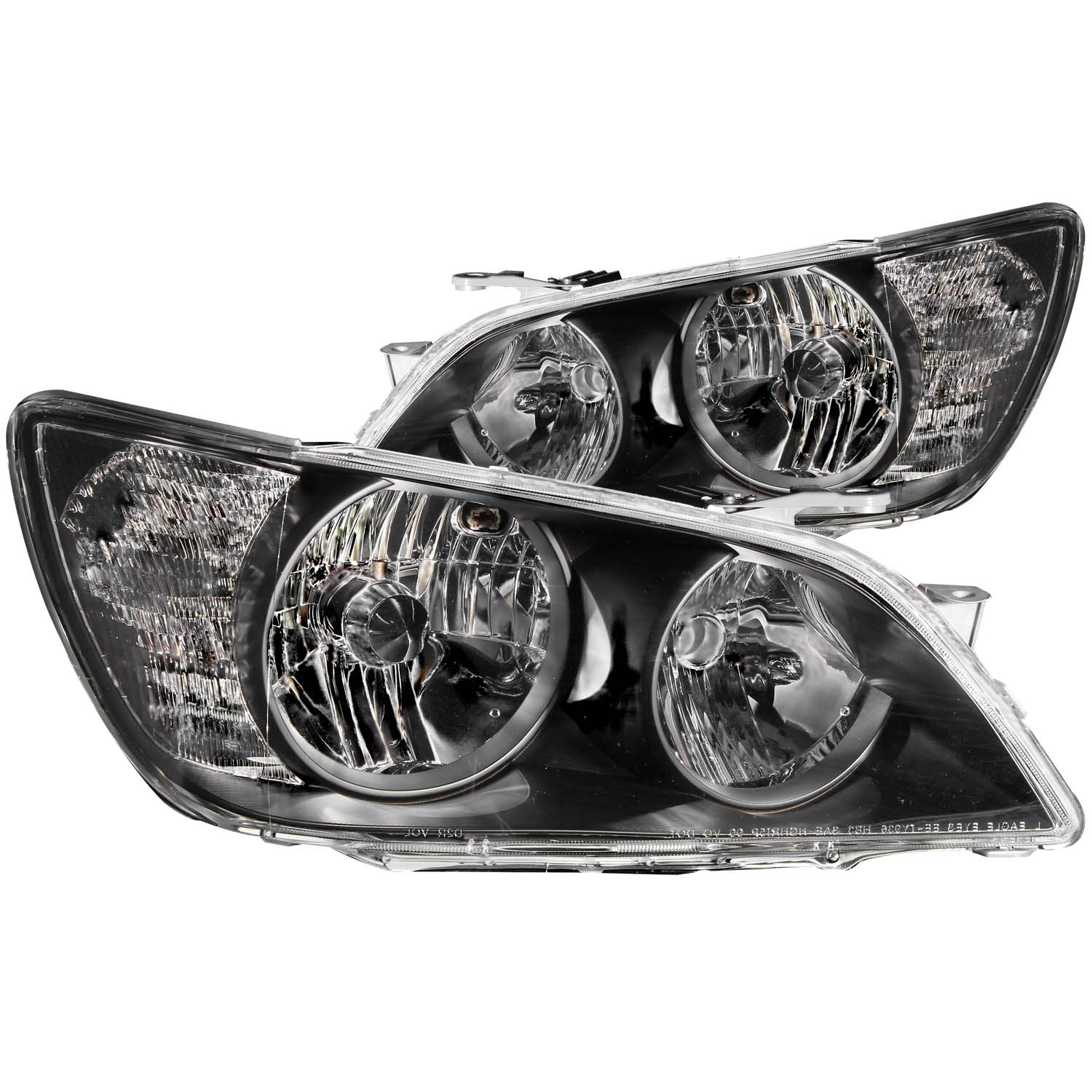 Anzo 121210 - 01-05 Lexus IS300 Crystal Headlights Black