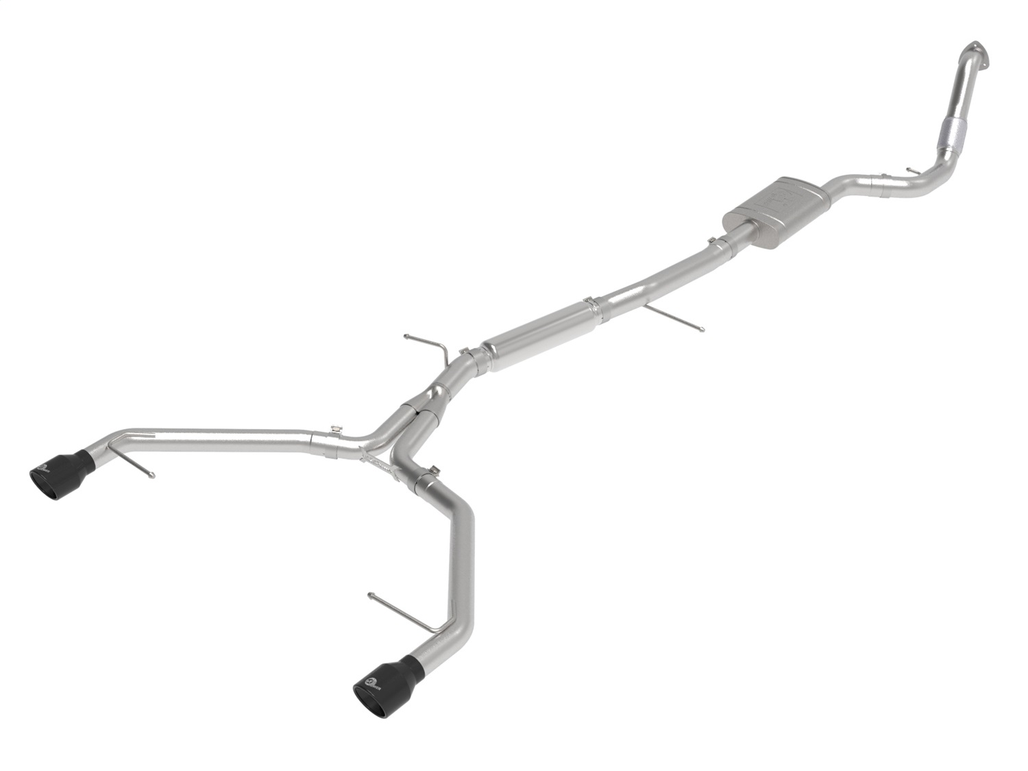aFe Power 49-36420-B - 17-19 Audi A4 (B9) MACH Force-Xp 3in to 2.5in 304 SS Cat-Back Exhaust System-Dual SS Tips