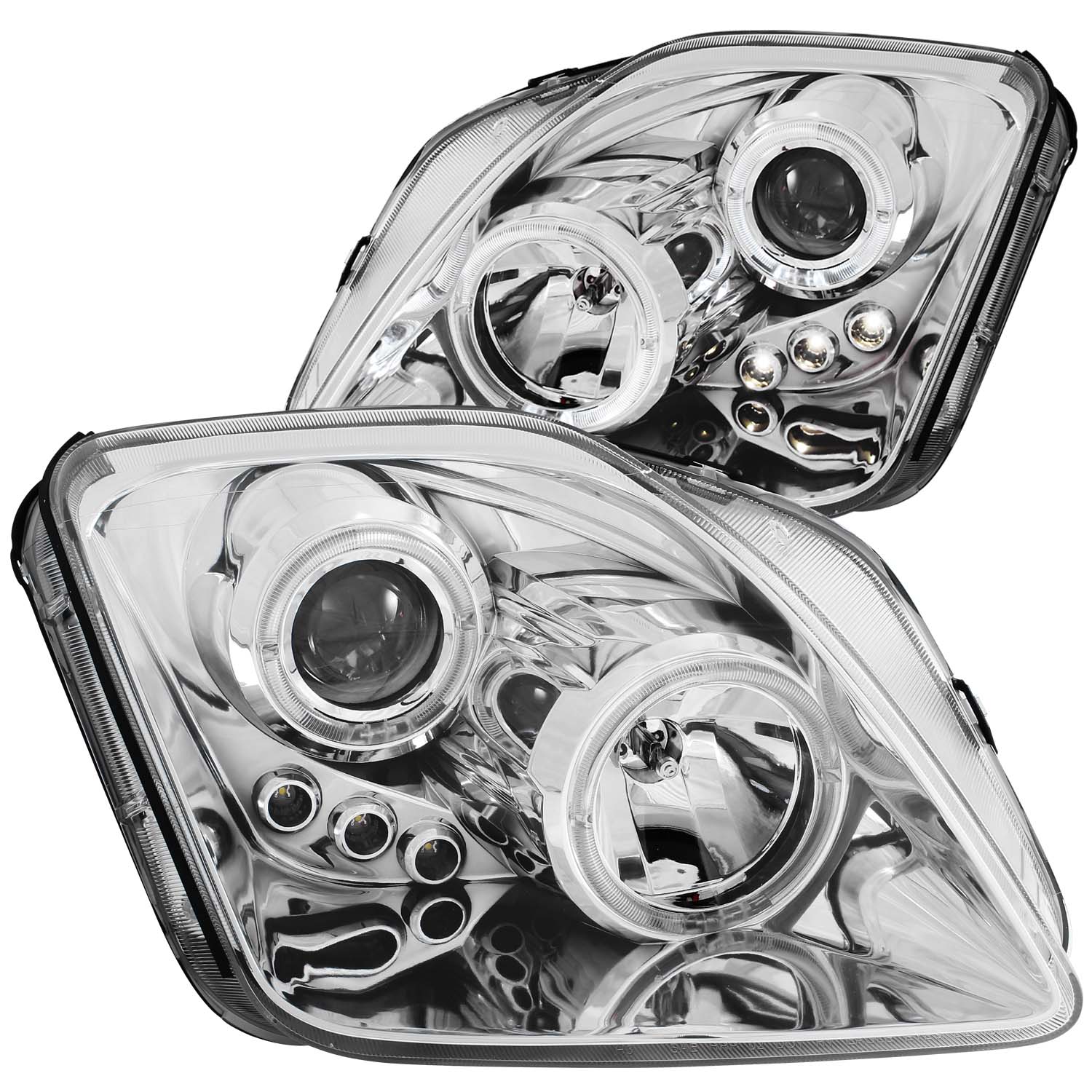 Anzo 121342 - 1997-2001 Honda Prelude Projector Headlights w/ Halo Chrome w/ LED Anzo 121342 - 1997-2001 Honda Prelude Projector Headlights w/ Halo Chrome w/ LED