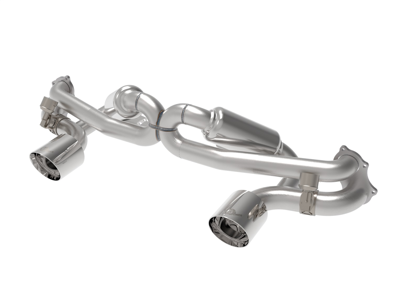 aFe Power 49-36443-P - MACHForce XP 2.25in-2.5in 304SS Exhaust Cat-Back 20-22 Porsche Cayman GT4 (718) - Polished Tips