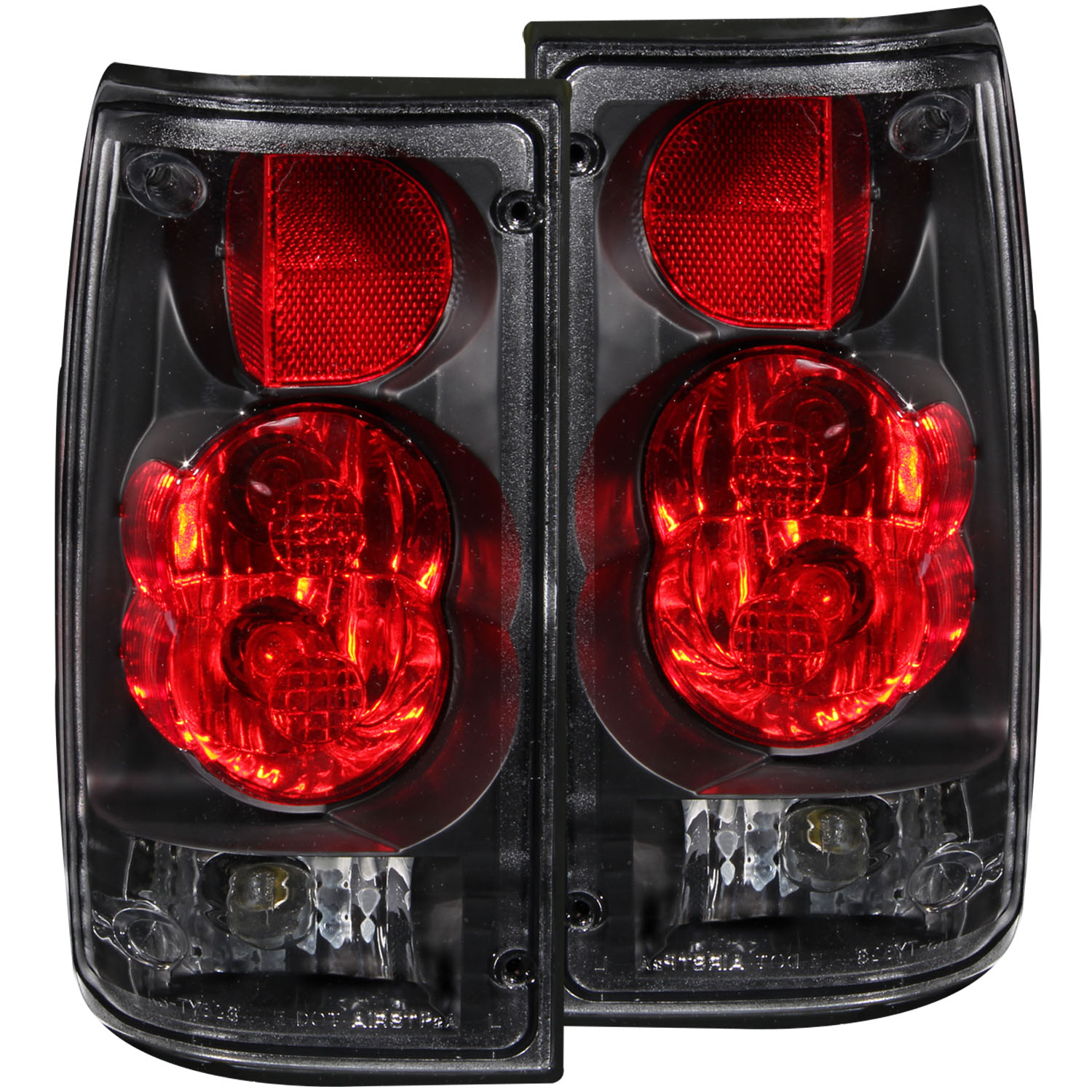 Anzo 211132 - 1989-1995 Toyota Pickup Taillights Black