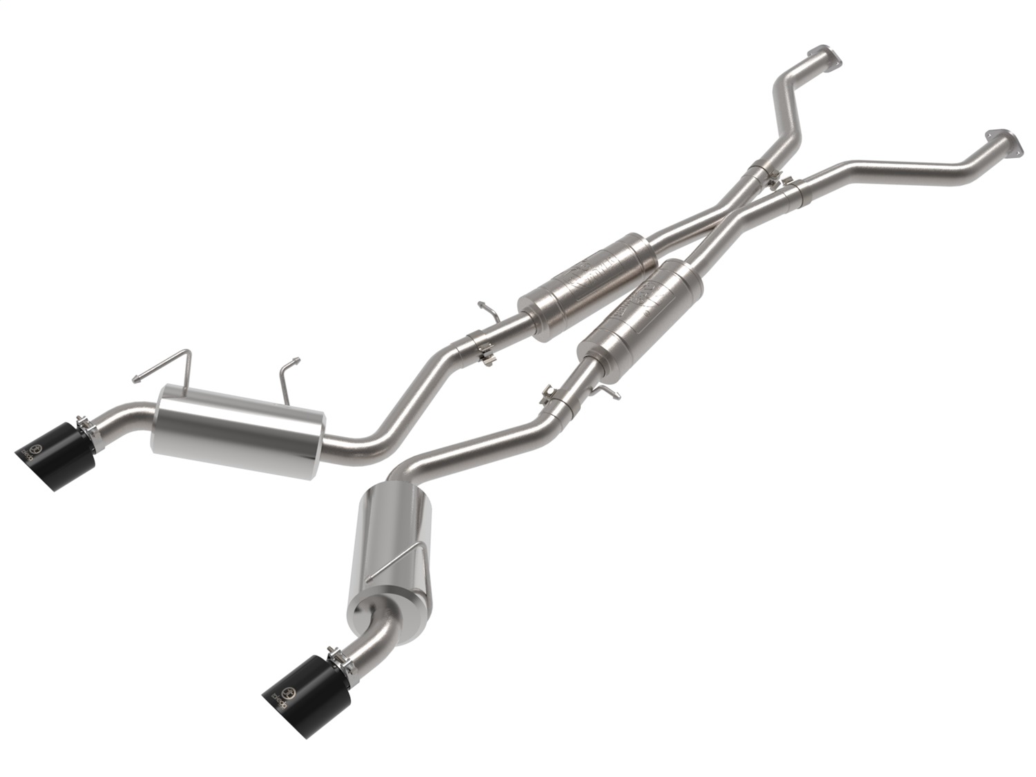 aFe Power 49-36139-B - Takeda 2-1/2 IN 304 Stainless Steel Cat-Back Exhaust w/ Resonator and Black Tip aFe Power 49-36139-B - Takeda 2-1/2 IN 304 Stainless Steel Cat-Back Exhaust w/ Resonator and Black Tip
