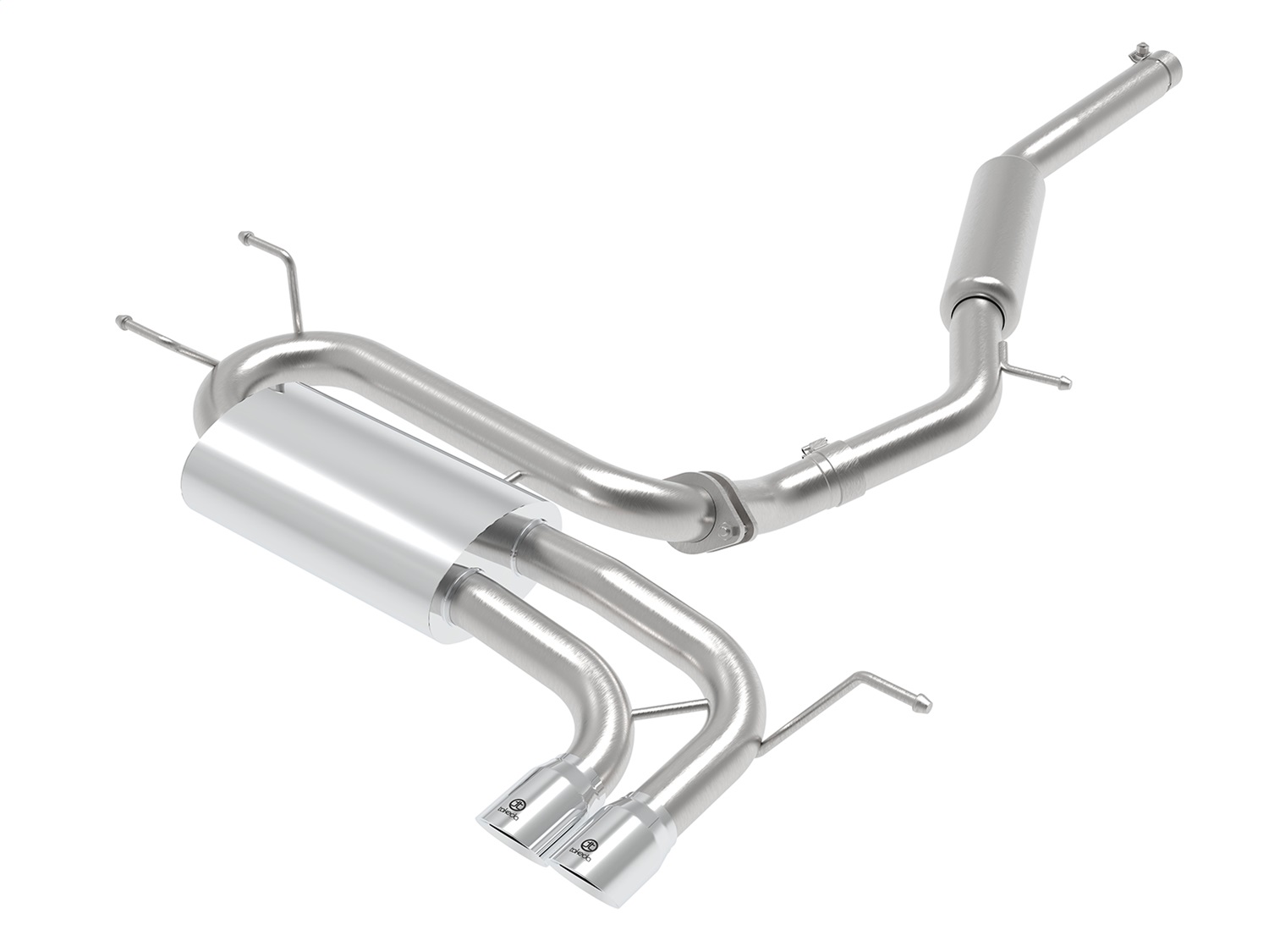 aFe Power 49-37005-P - Takeda 2-1/2in SS-304 Cat-Back Exhausts w/ Polished Tip 16-19 Mazda MX-5 Miata ND 2.0T