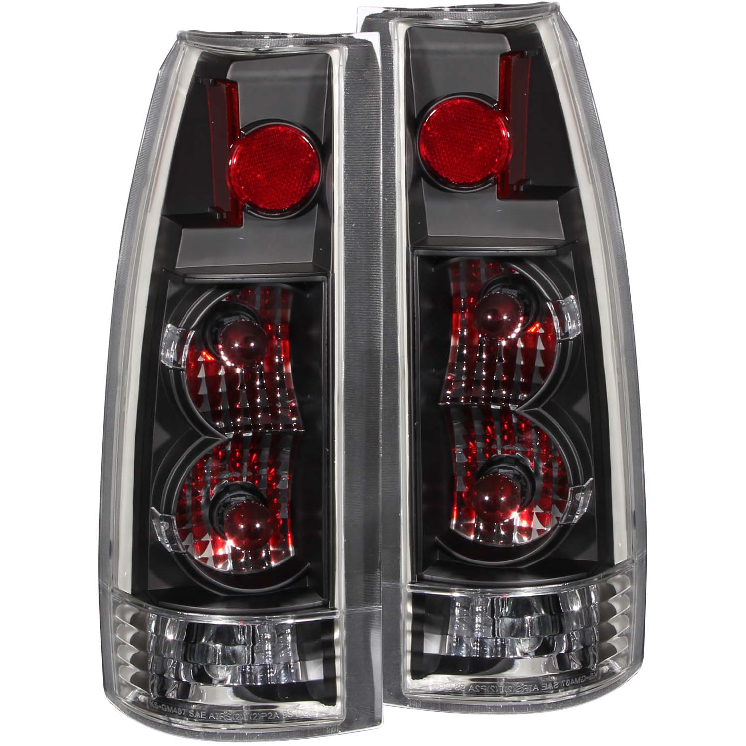 Anzo 211144 - 1999-2000 Cadillac Escalade Taillights Black - New Gen