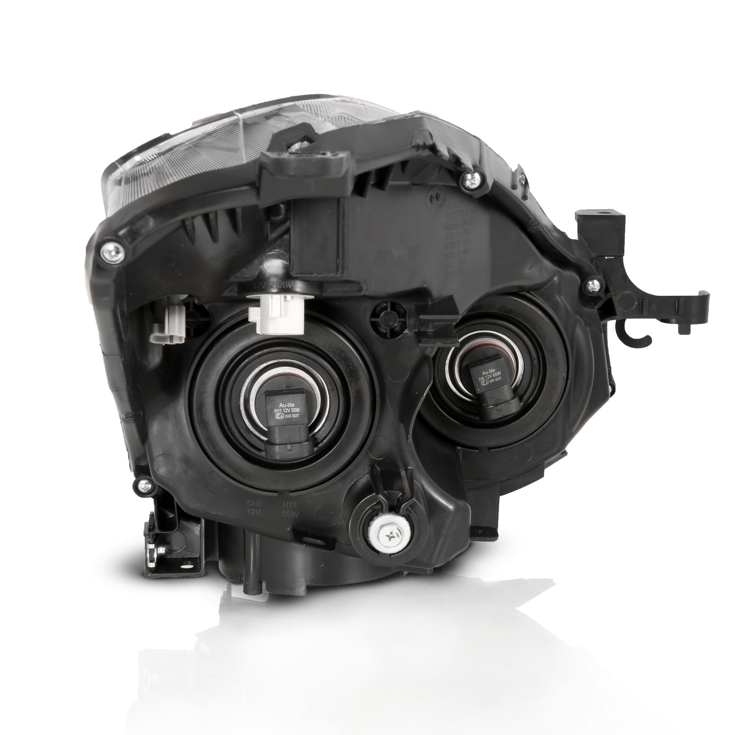 Anzo 121548 - 2010-2013 Nissan Altima Projector Headlight Black (Halogen Type)