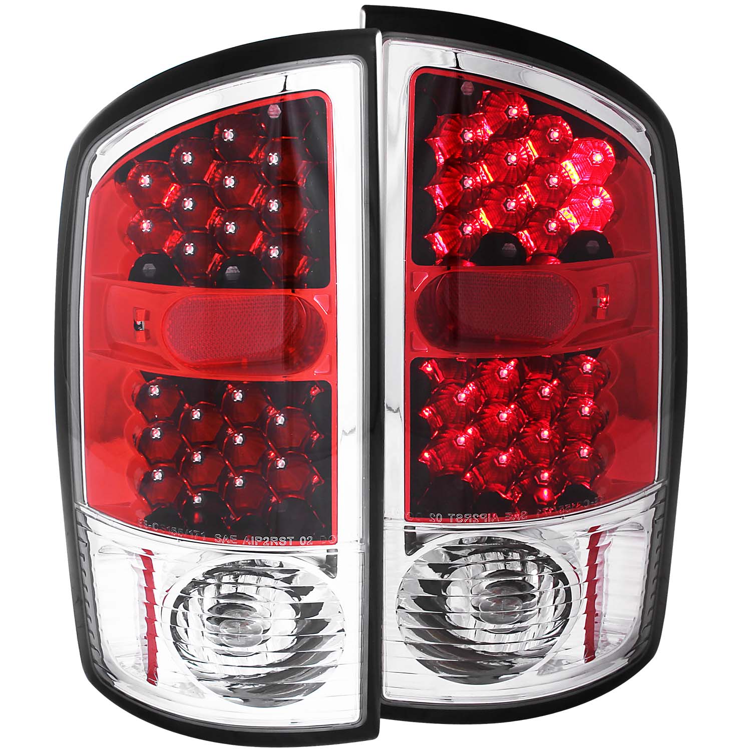 Anzo 311133 - 2002-2005 Dodge Ram 1500 LED Taillights Red/Clear