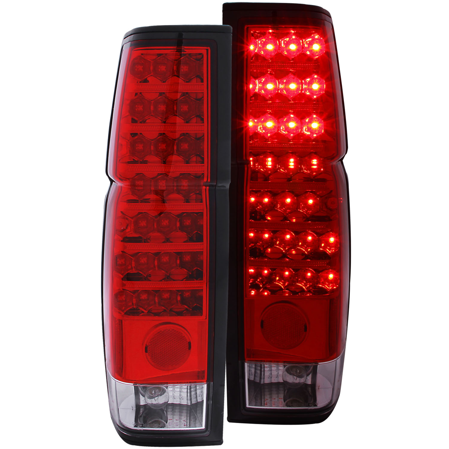 Anzo 311034 - 1986-1997 Nissan Hardbody LED Taillights Red/Clear