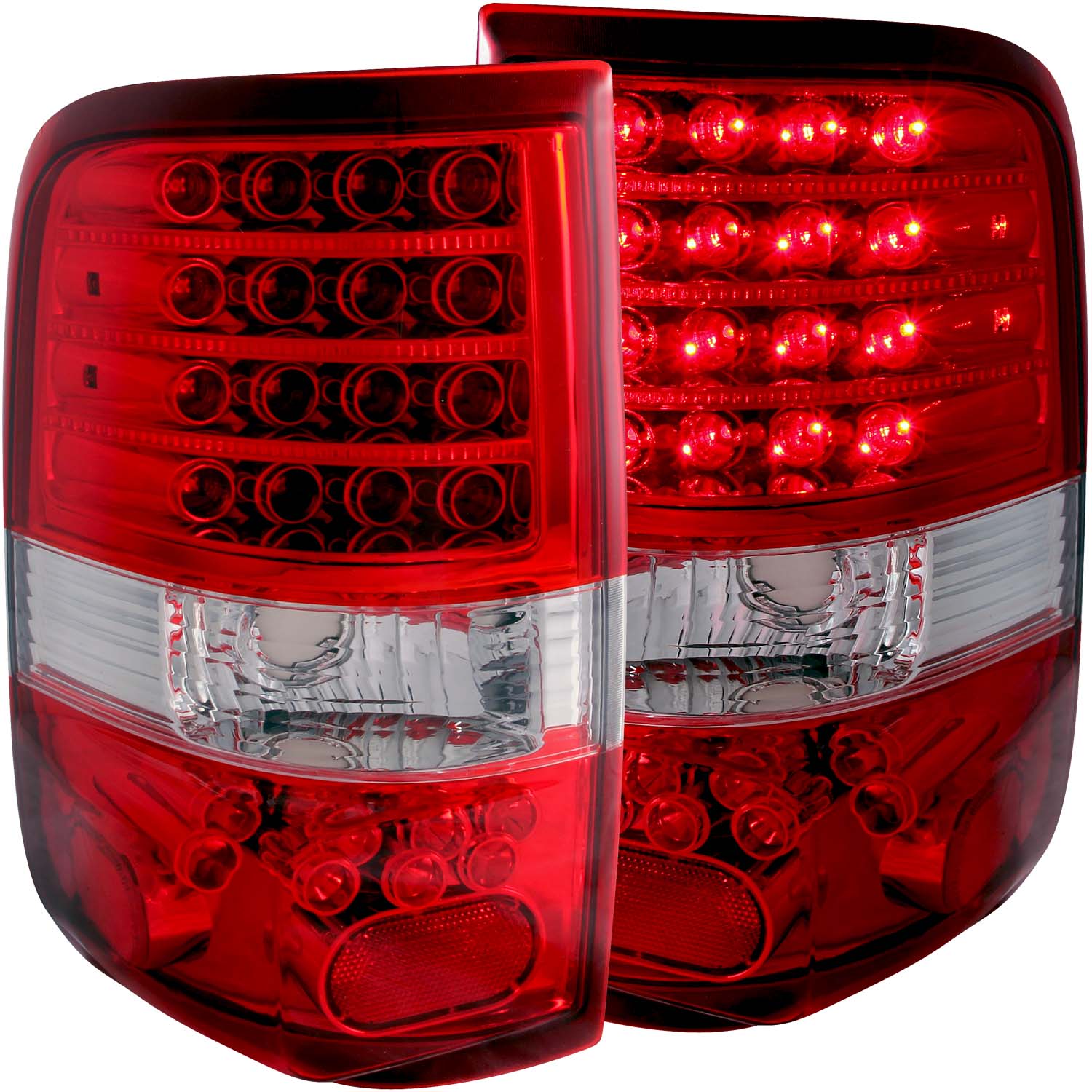 Anzo 311022 - 2004-2008 Ford F-150 LED Taillights Red/Clear