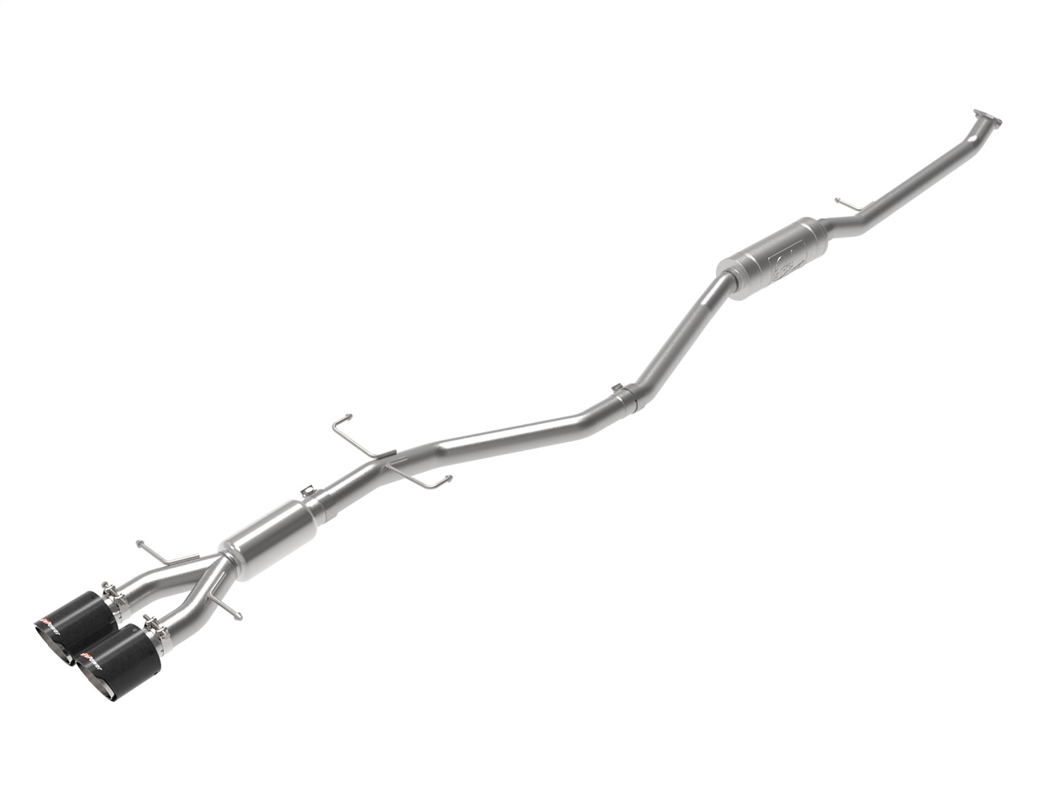 aFe Power 49-36619-C - Takeda 2.5in 304SS Cat-Back Exhaust System w/ Carbon Tips 17-20 Honda Civic Si Sedan I4 1.5L