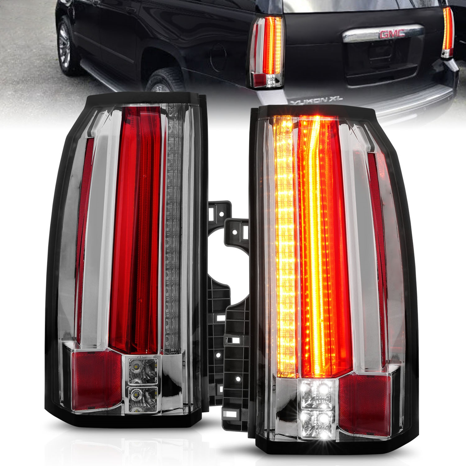 Anzo 311277 - 2015-2017 GMC Yukon/Yukon XL LED Taillights Chrome Anzo 311277 - 2015-2017 GMC Yukon/Yukon XL LED Taillights Chrome