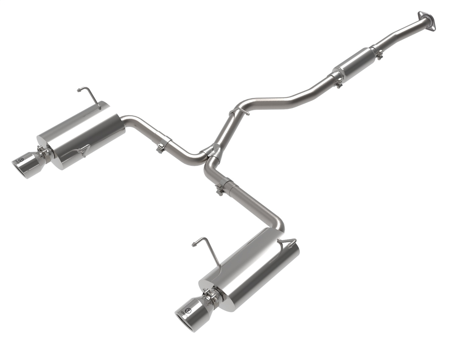 aFe Power 49-36804-P - Subaru Forester XT 14-18 H4-2.5L Takeda 2-1/2in to 2-1/4in  304 SS Cat-Back- Polished Tip