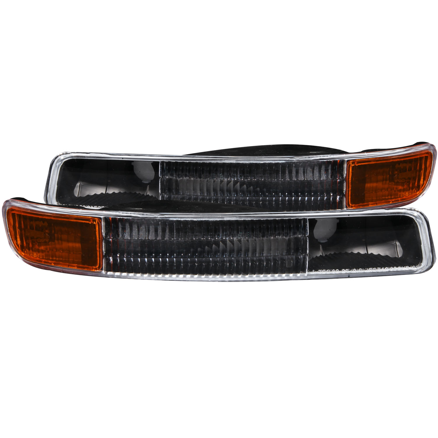 Anzo 511005 - 1999-2006 Gmc Sierra 1500 Euro Parking Lights Black w/ Amber Reflector
