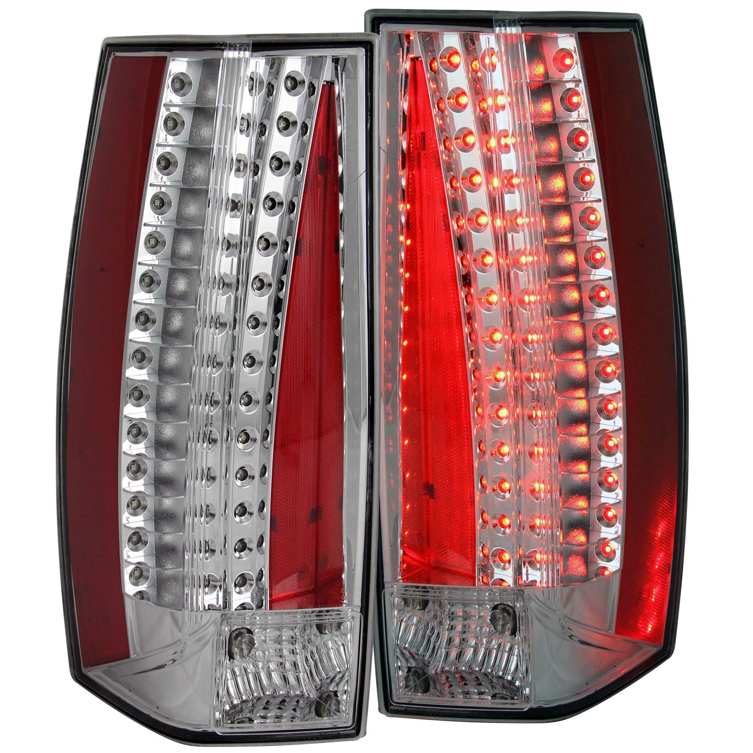 Anzo 321287 - 2007-2011 Cadillac Escalade LED Taillights Chrome