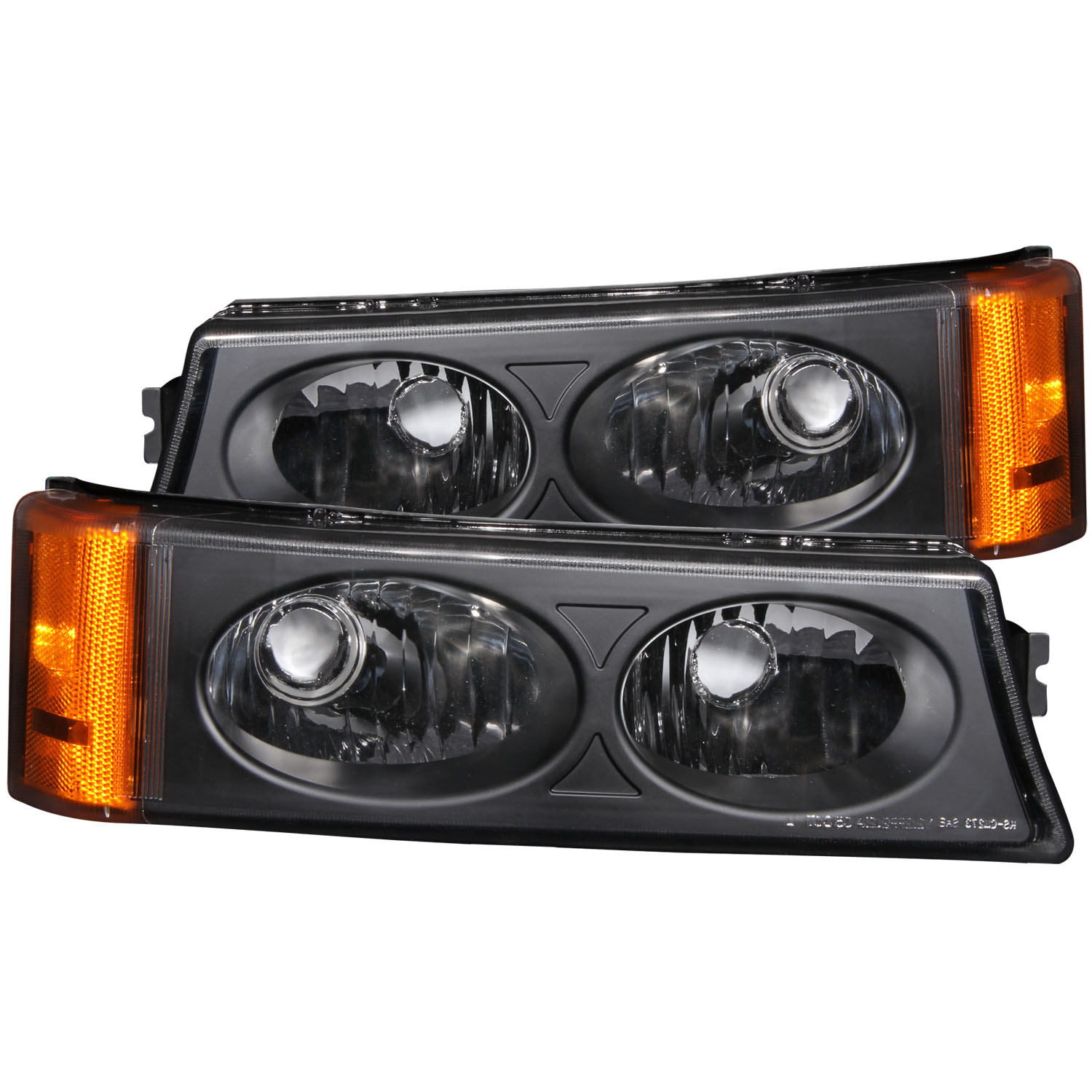 Anzo 511036 - 2003-2006 Chevrolet Silverado 1500 Euro Parking Lights Black